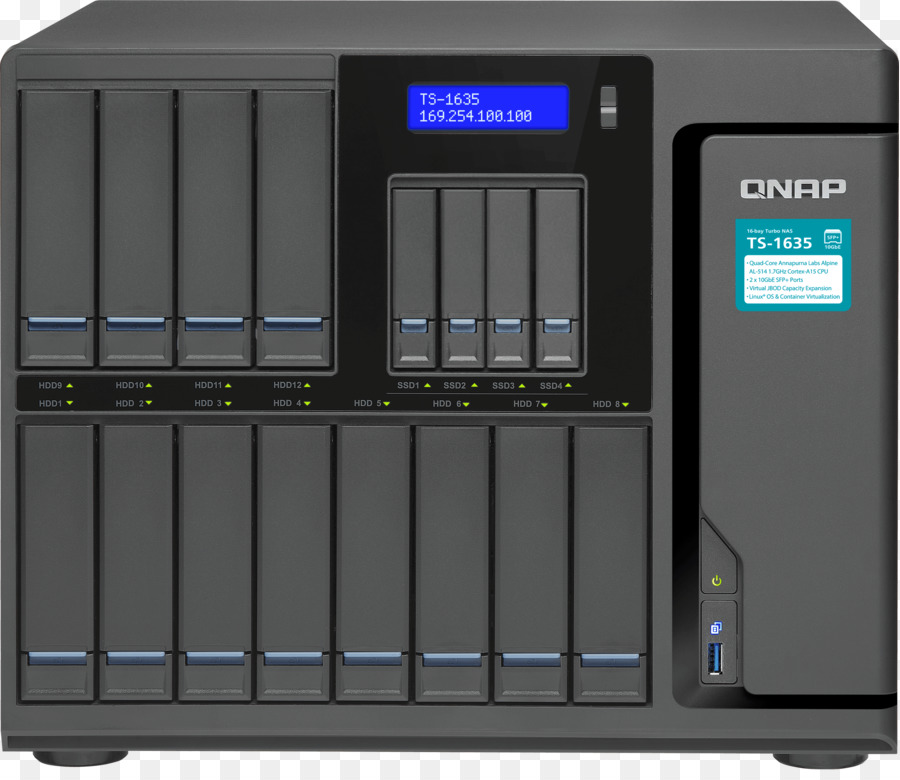 QNAP TS-431X QNAP TS-1635 QNAP Systems, Inc. Network-attached storage Hard Drive - 
