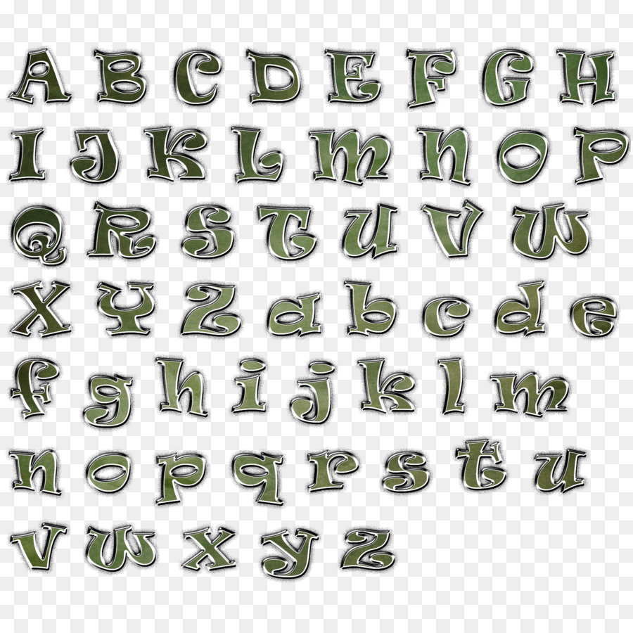 Englisch alphabet-Buchstaben-Design englische Sprache - grünen Wald