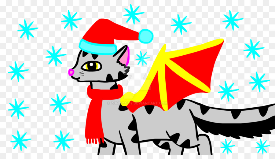 Clip Art Weihnachten Illustration Katze Snow - Katze