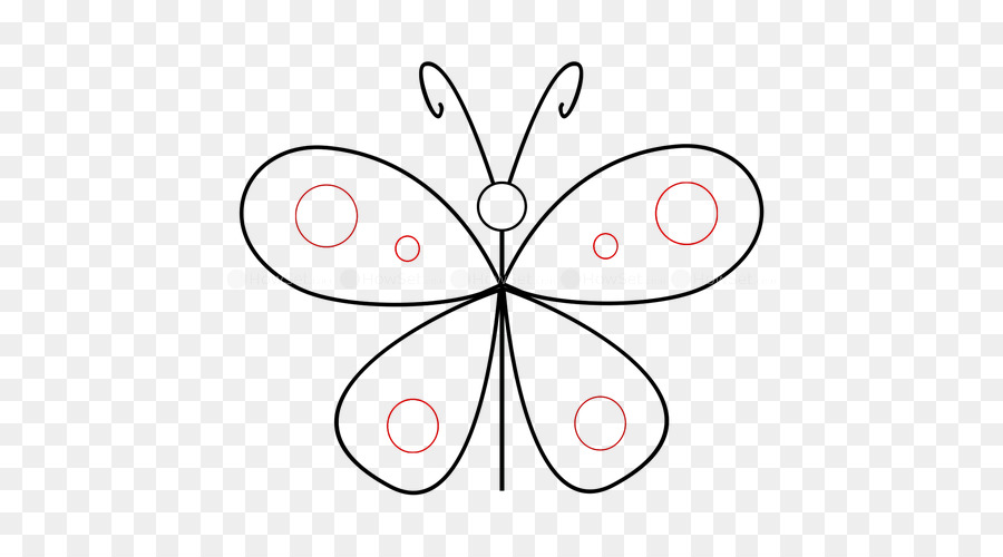 Pinsel-footed butterflies Clip art Line art Cartoon Punkt - papierflieger