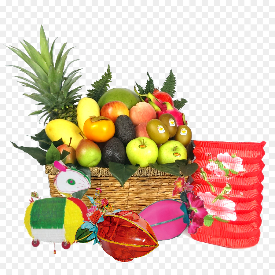 Behindern Obst Essen-Geschenk-Körbe - von hand bemalt, midautumn