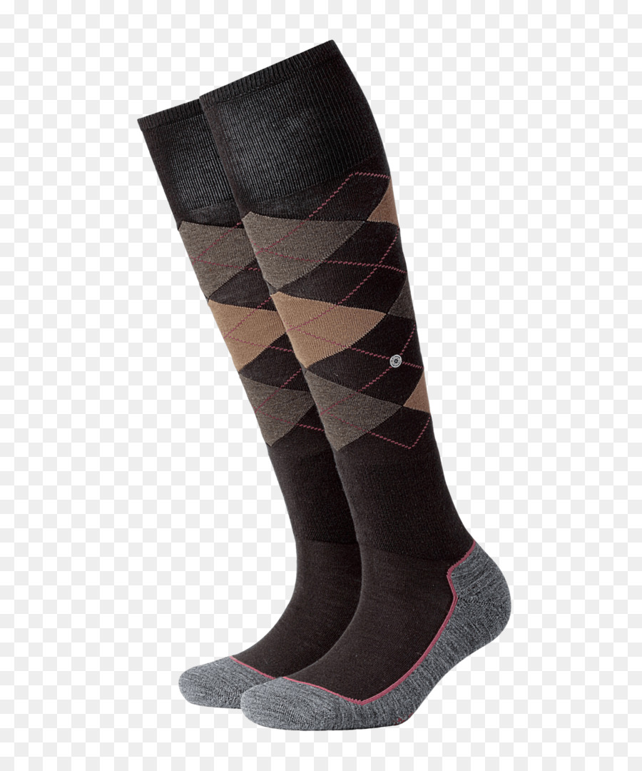 Socke mit Burlington Industries Chaussettes hautes-Blau-Kleidung - Knie-hohe Socken argyle