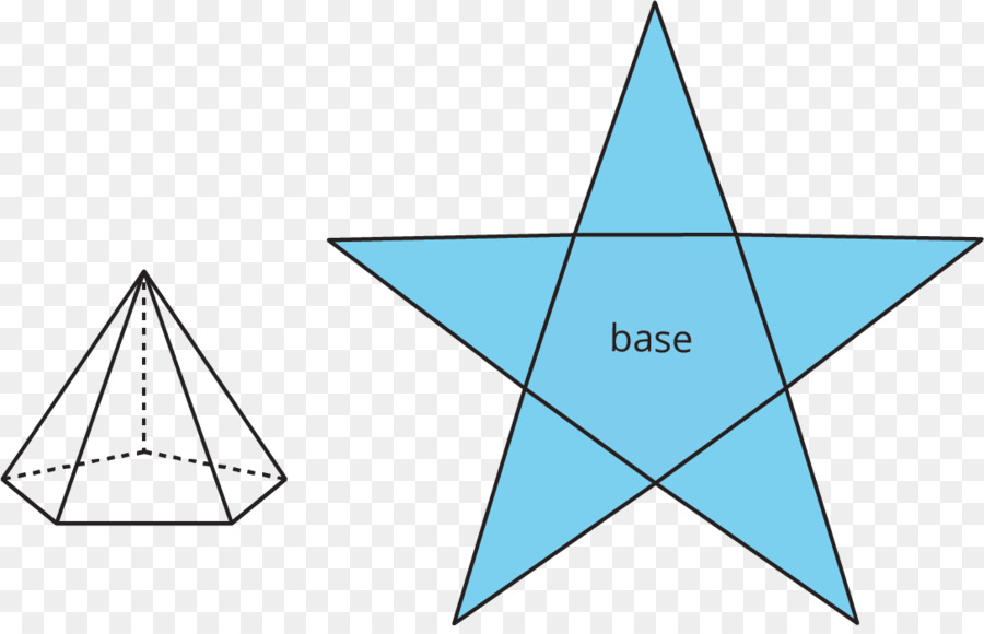 Triangolo di piramide a base Pentagonale Net - triangolo
