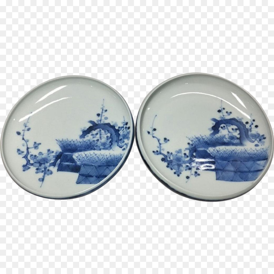 Hirado ware Porzellan Blau und weiß Keramik Platte Mikawachi - 