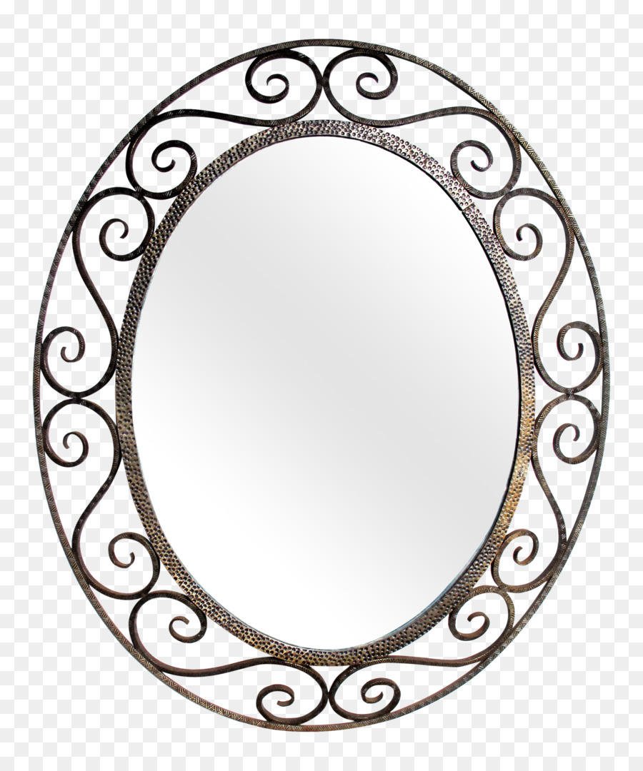 Ovaler Spiegel Art Deco - Spiegel