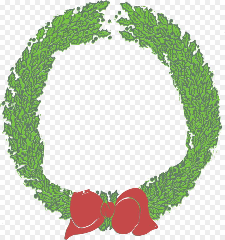 Clip Art Ghirlanda Di Natale Di Babbo Natale Il Giorno Di Natale - babbo natale