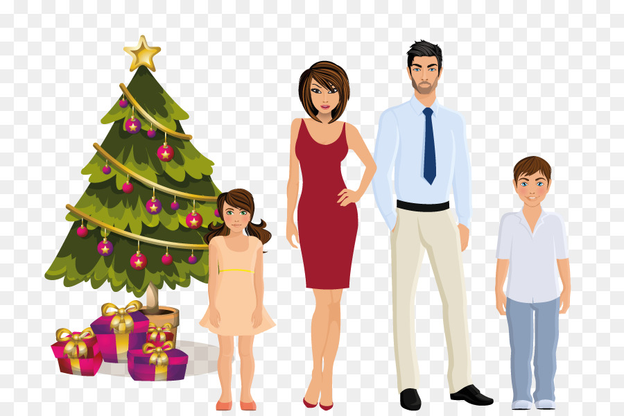 Grafica vettoriale illustrazione Stock Giorno di Natale Royalty-free - albero di natale