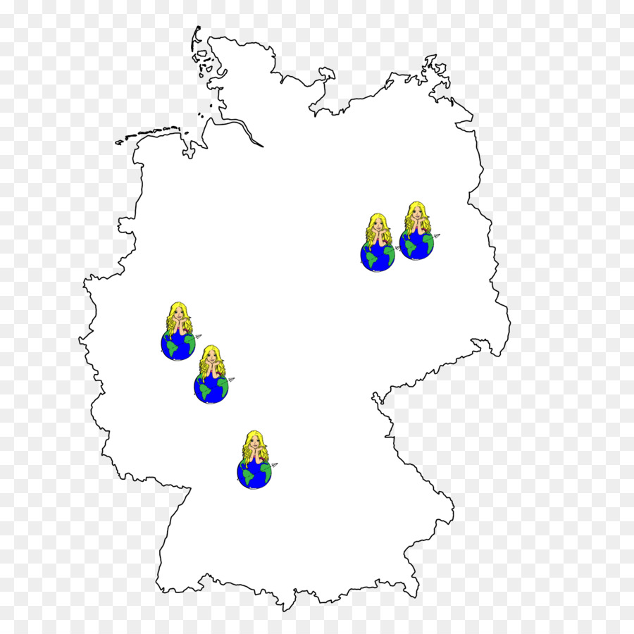 Stati della Germania, Sassonia-Anhalt, nel Nord Reno-Westfalia Mappa - 