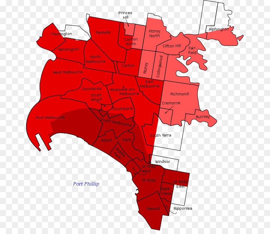 Città di Melbourne, Melbourne Maidstone Narre Warren North Williamstown Nord - mappa