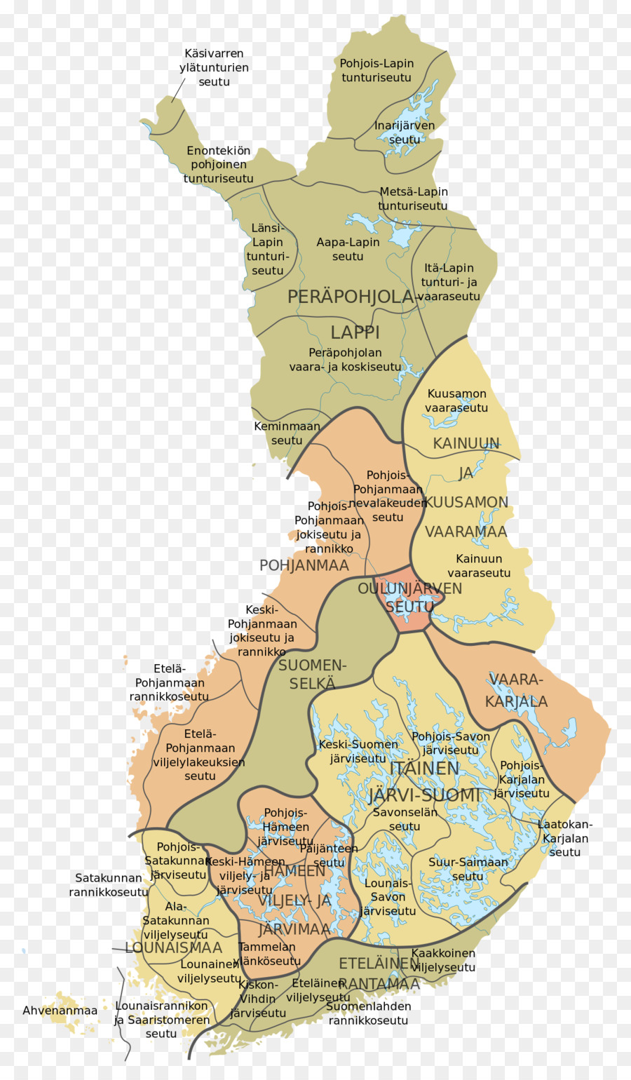 Die finnische Landschaft Provinzen Karte Juorkuna Wikipedia-Landschaft - Anzeigen
