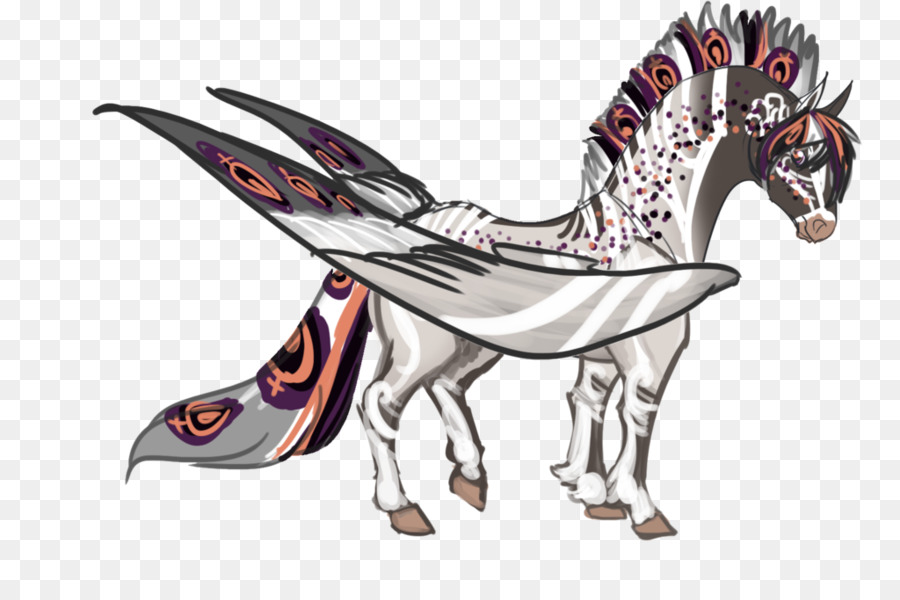 Cavallo Illustrazione di Cartone animato Carnivori creatura Leggendaria - manifesto della linea di sangue