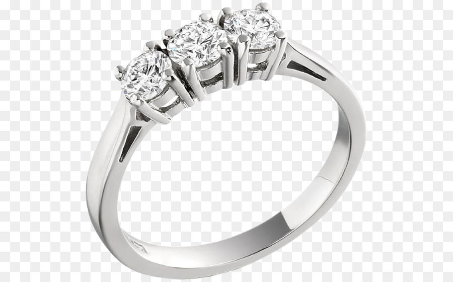 Anello di fidanzamento con Brillante Anello di Pietra, Tre - anello