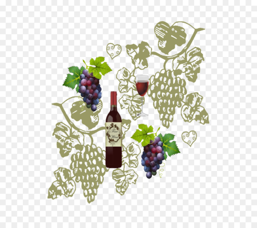 Grape Muster Blume BlackBerry-Vektor-Grafiken - Traube