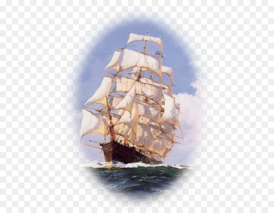 Öl Gemälde Segelschiff Boot - Malerei
