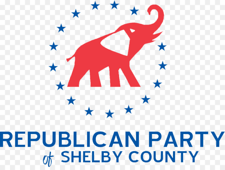 Republikanische Partei von Shelby County Logo der Marke E-Mail-Schriftart - 