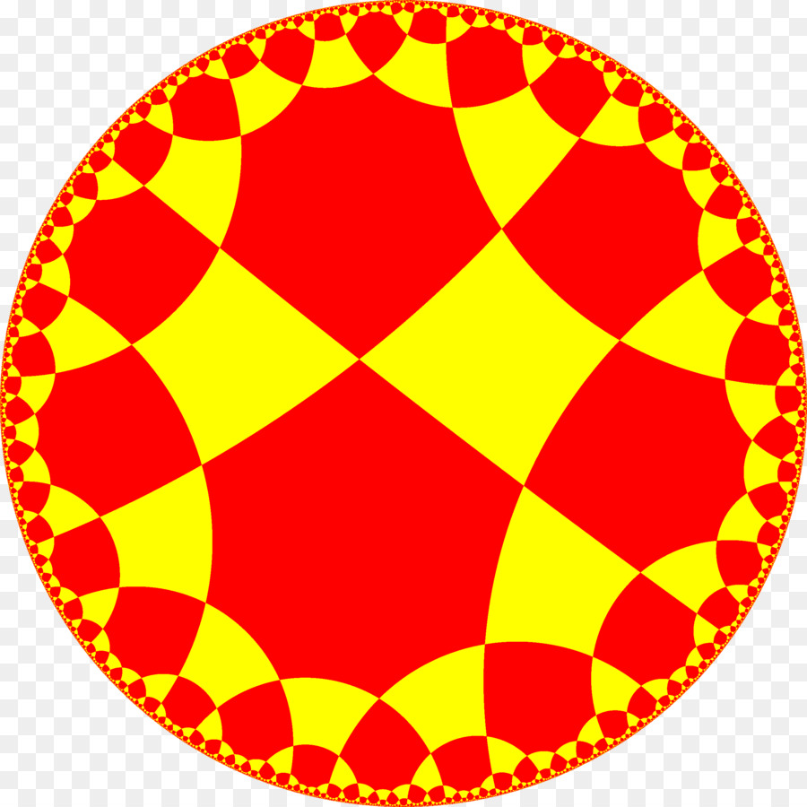 Tessellation der Hyperbolischen geometrie Einheitliche Fliesen in Form in der hyperbolischen Ebene - Gesicht