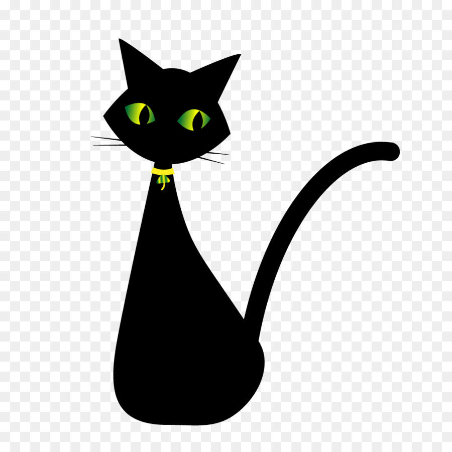 Con mèo đen Râu trong Nước con mèo lông ngắn Ảnh - con mèo