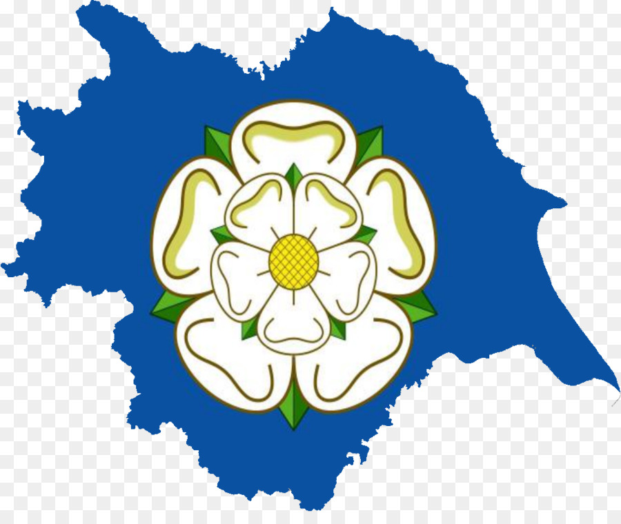 Fahnen und Symbole von Yorkshire White Rose of York Yorkshire Tag - Rose
