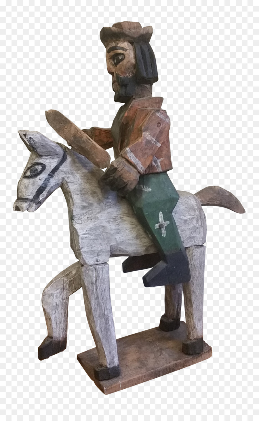 Don Quixote Rocinante Holz Schnitzerei Skulptur - 
