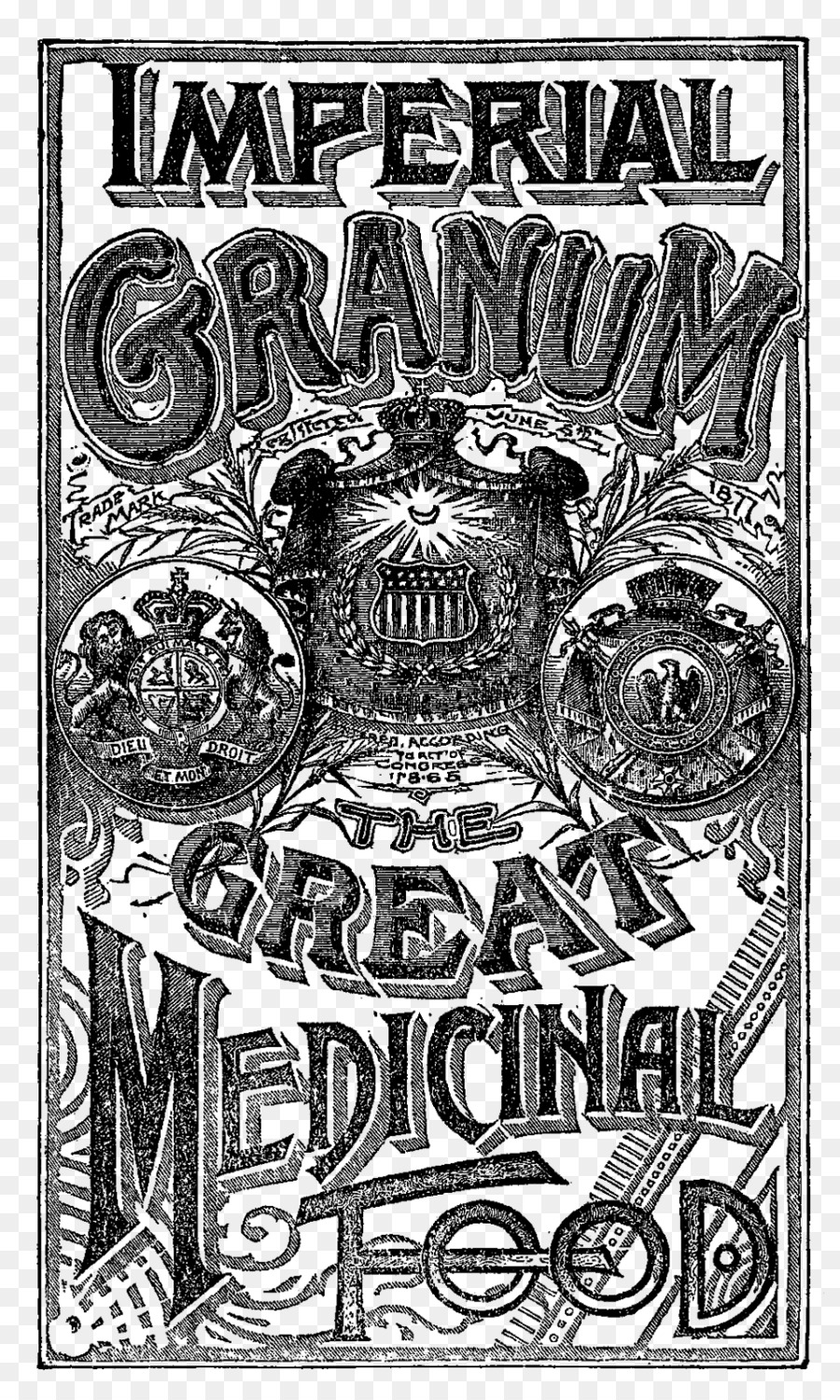 Poster Grafica Pubblicitaria epoca Vittoriana Modello - pubblicizzare timbro