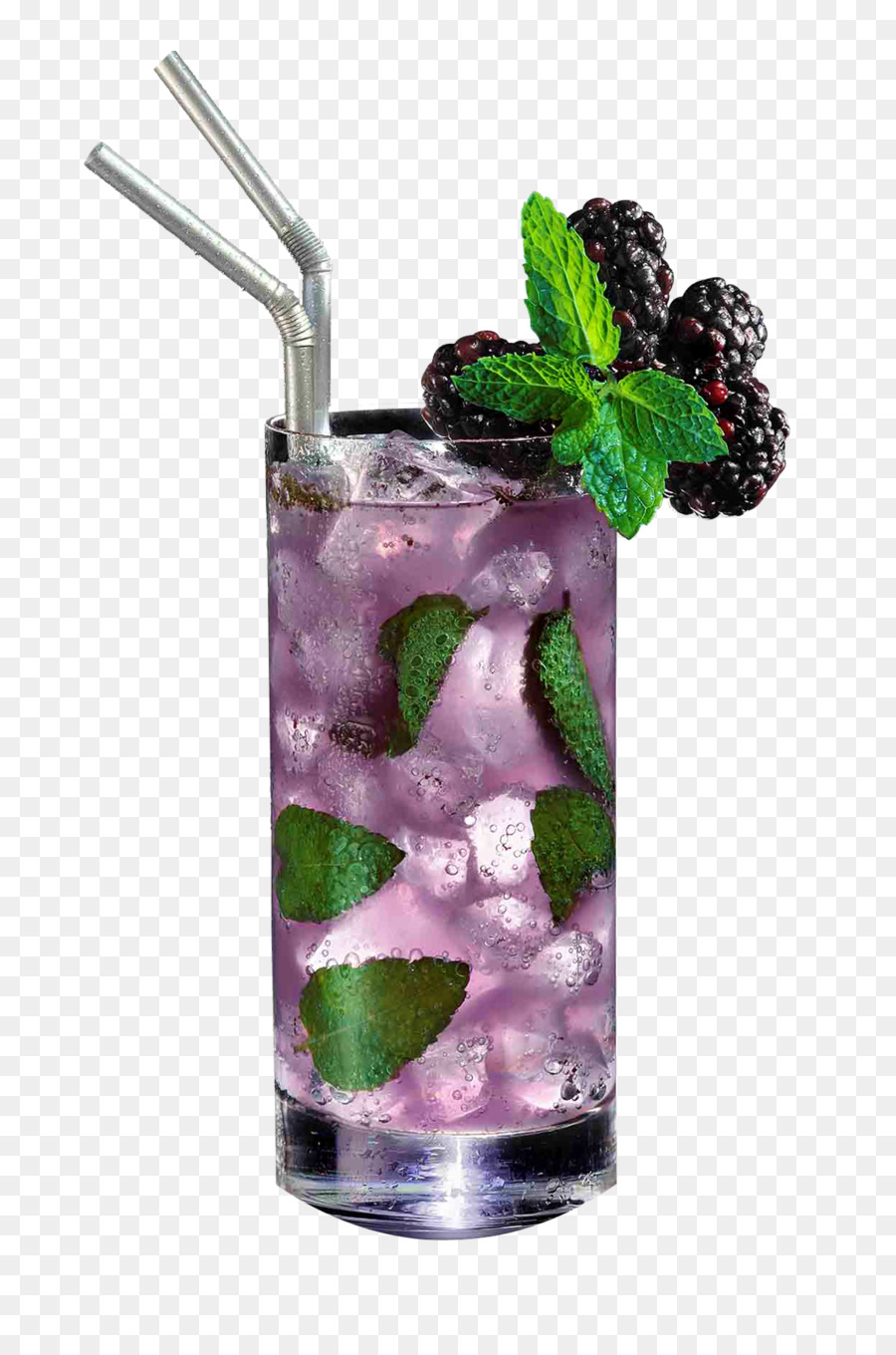 Mojito alkoholfreier Cocktail trinken Heidelbeer-Tee Rickey - Mojito