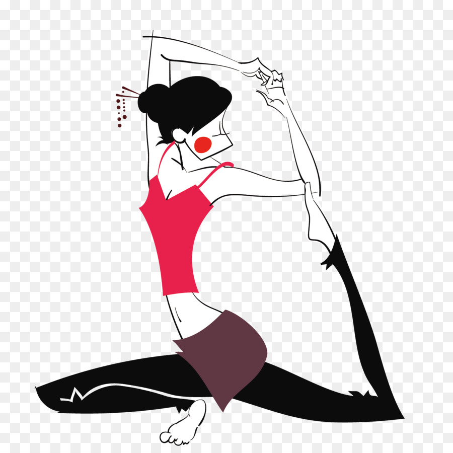 Yoga Illustrazione animazione Esercizio del Fumetto - immagine gratis