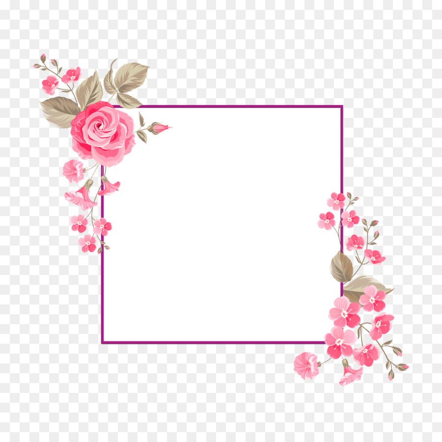 Grenzen und Frames Floral design Blumen-Vector-graphics Portable Network Graphics - Blume Grenze