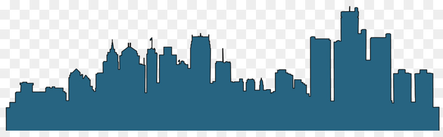 Detroit grafica Vettoriale Skyline Silhouette Illustrazione - silhouette