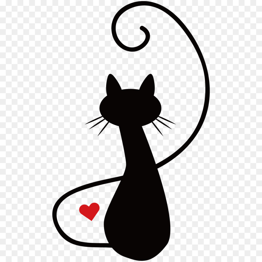 Katze Aufkleber-Labrador Retriever-Kätzchen-Zeichnung - Katze