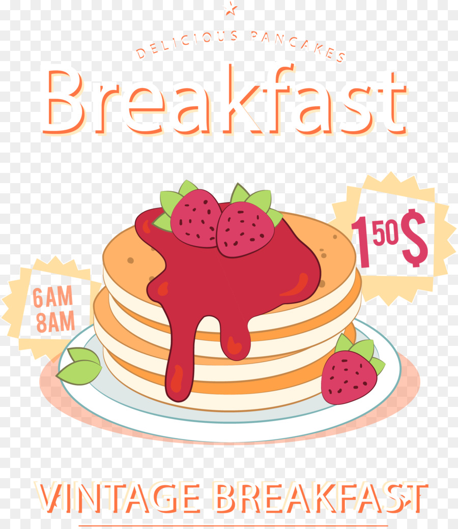 Vektor-Grafik-Waffel-Frühstück-Milch-Marmelade - Frühstück