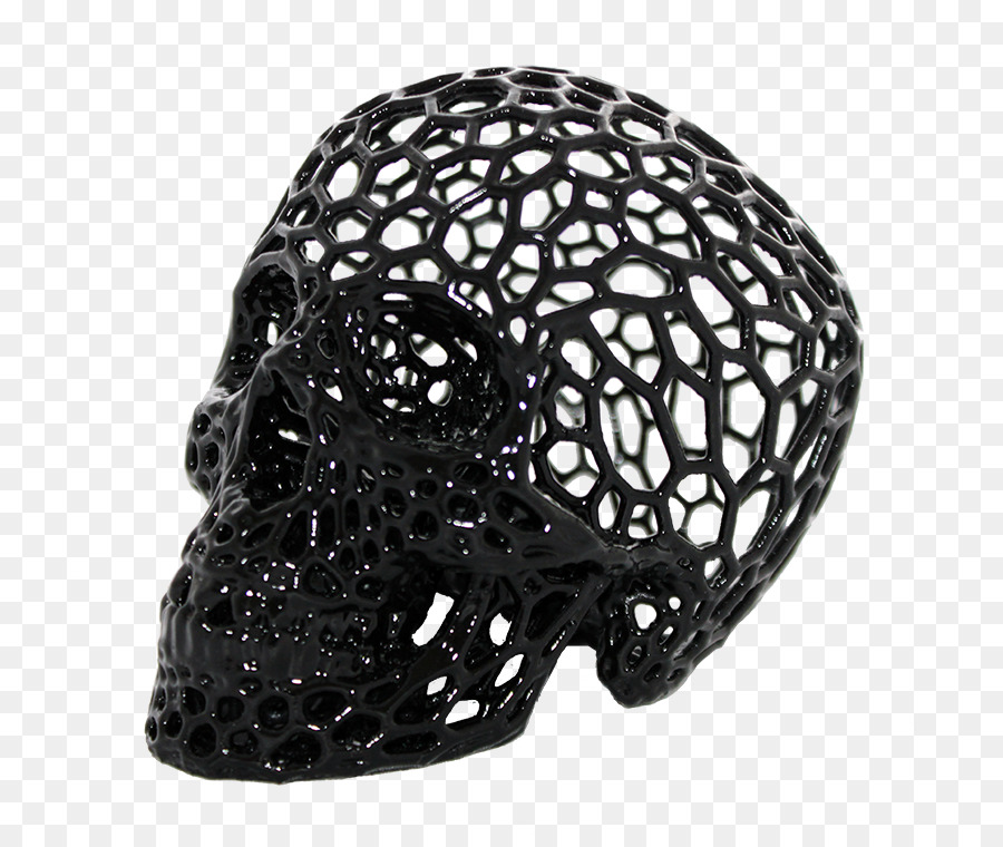 Teschio e ossa incrociate 3D, stampa tridimensionale dello spazio - cranio