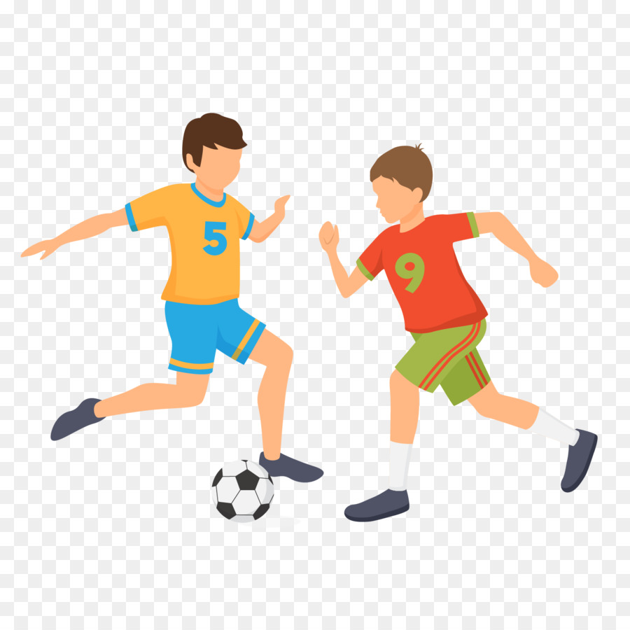Sport Clip art-Fußball-Vektor-Grafik-Illustration - für zwei