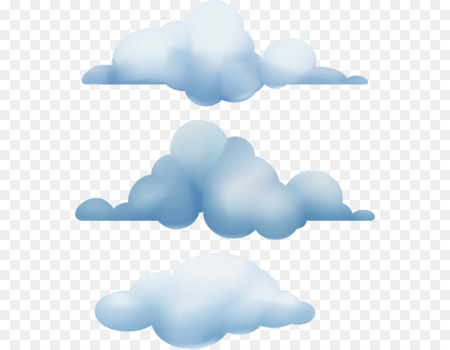 Đám mây được thể hiện qua kỹ thuật vẽ tô màu trên giấy