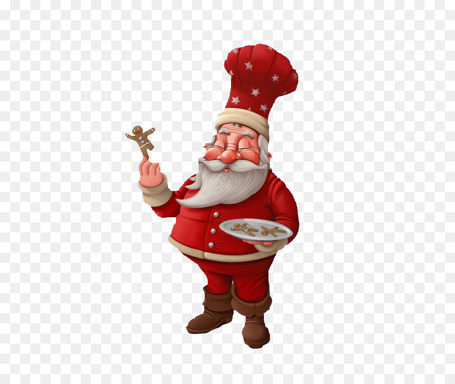 Santa Claus Weihnachten Illustration Gebäck Lebkuchen - Weihnachtsmann