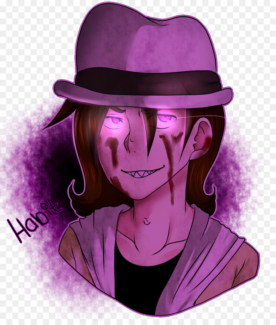 Cappello Illustrazione Del Personaggio Dei Cartoni Animati Viola - cappello
