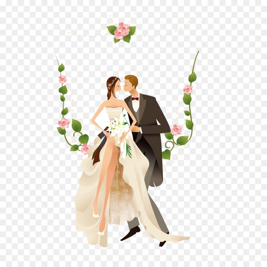 Bride And Groom Cartoon png download - 2362*2362 - Free Transparent Wedding  Invitation png Download. - CleanPNG / KissPNG