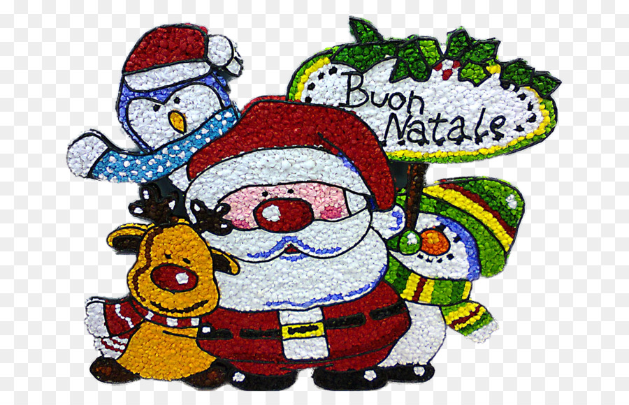 Christmas ornament Santa Claus-Papier-Keramik Kunst - Weihnachtsmann