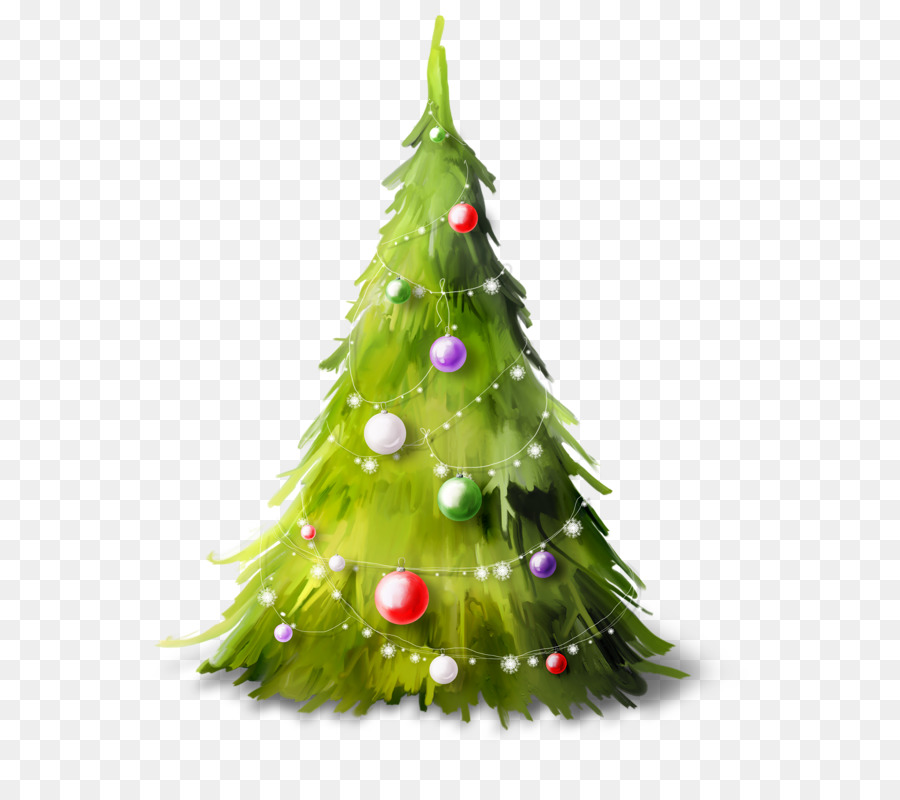 Weihnachtsbaum, Santa Claus, Christmas Tag-Bild - Weihnachtsbaum