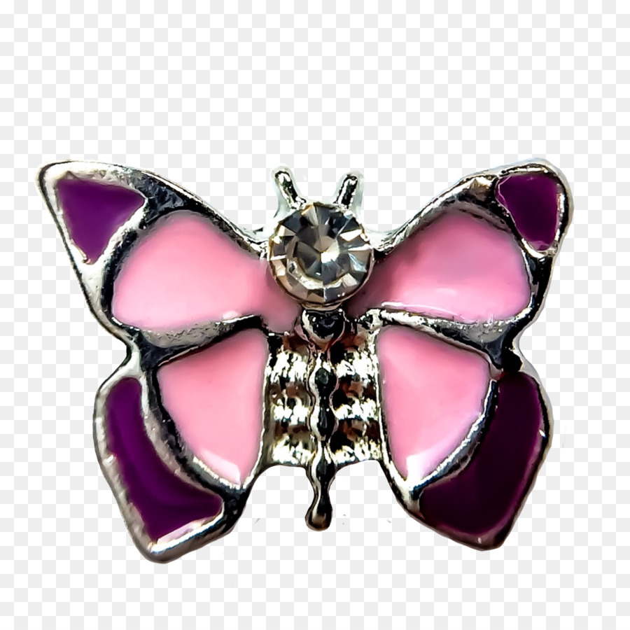 Brosche Pink M-M. Butterfly - rock lila Schmetterling ring