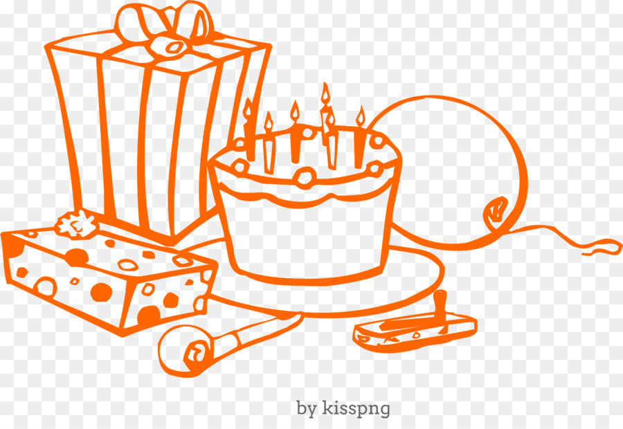 Buon Compleanno, Torta, Festa, Palloni.png - partito