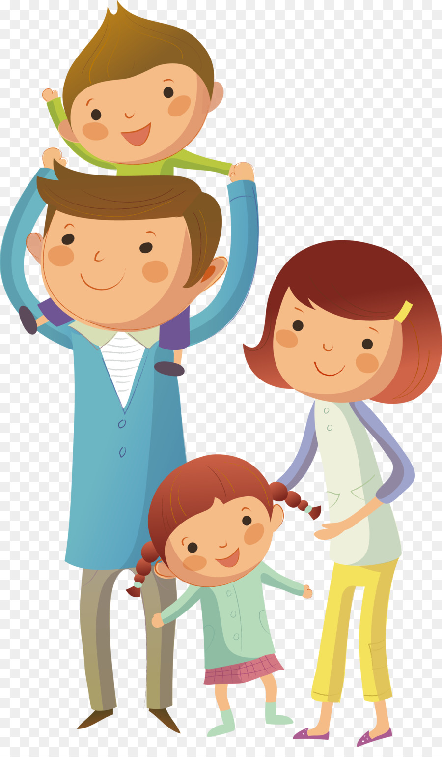 Cartoon-Vektor-Grafik-Vater Familie-clipart - Mama und Papa