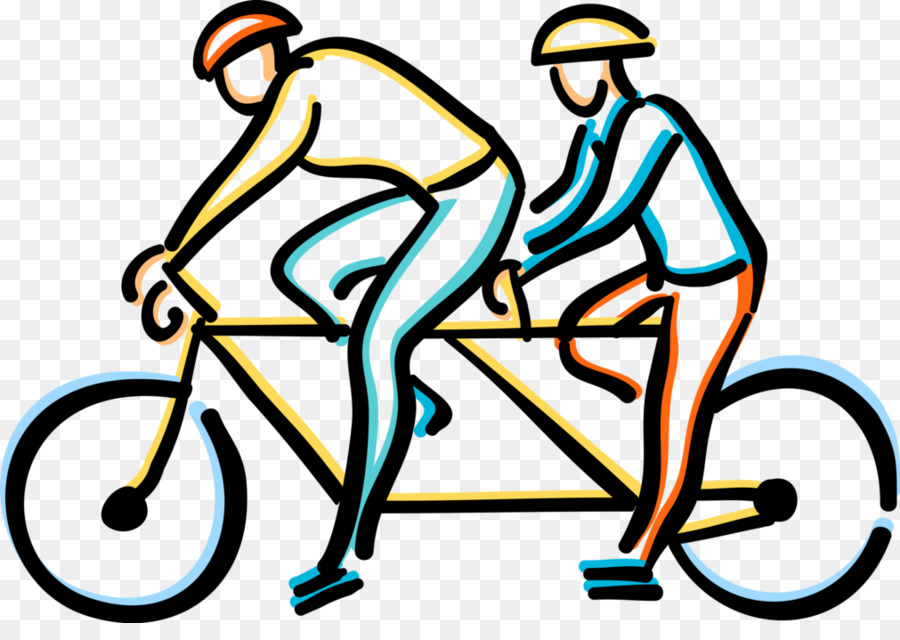 Tandem-Fahrrad-Clip-Kunst-Radfahren-Vektor-Grafiken - Fahrrad