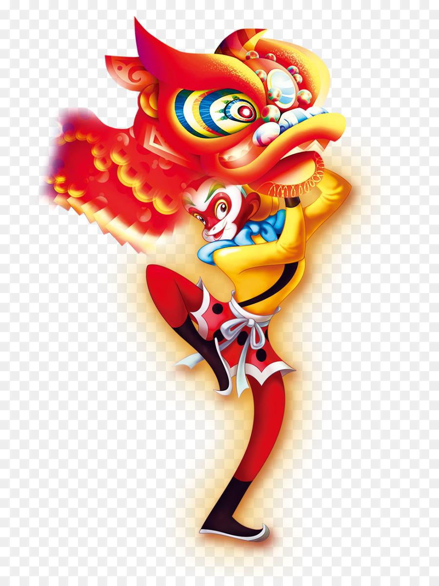 Sun Wukong Lion dance-Bild Portable Network Graphics - Herzliche Grüße