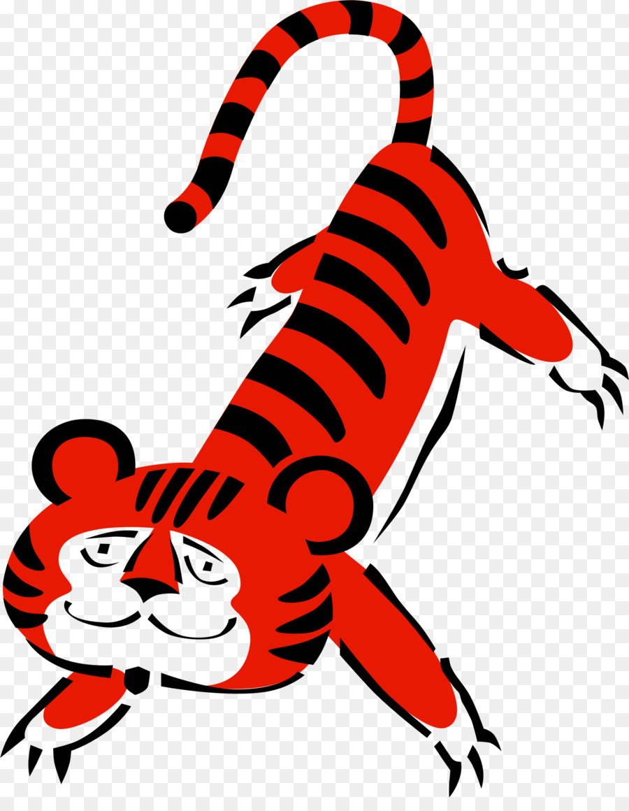 Tiger-Löwe-Vektor-Grafik-Cartoon-Bild - Tiger