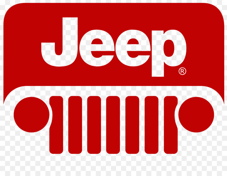 Logo Marchio Jeep Carattere Di Colore Rosso - mockup paraurti