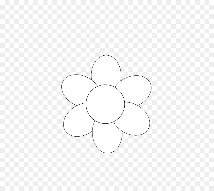 Blütenblatt Blume-Vector-graphics-Schwarz - schwarze Kontur