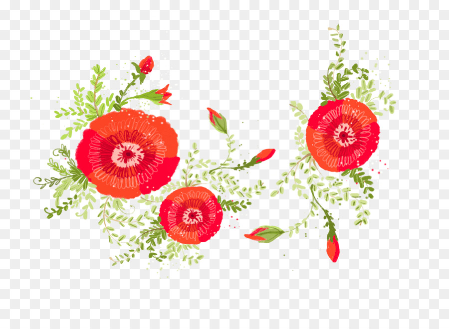 Grafik-design Image-Download Portable Network Graphics - roter Jahrgang floral