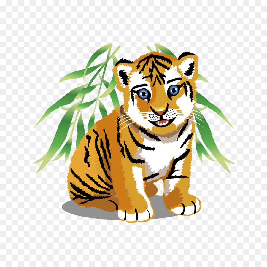 Tiger-Vektor-Grafik-clipart-Bild Dschungel - Cartoon Tiger