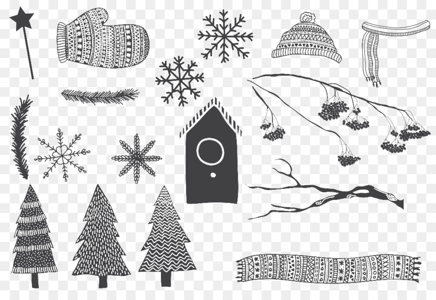Weihnachtstag-Zeichnungs-Bild-Vektor-Illustration - niedlichen Weihnachtsbaum