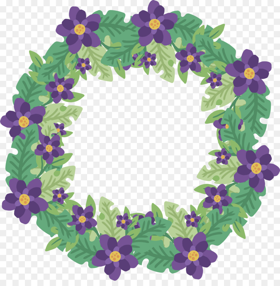 Hoa thiết kế Vòng hoa Véc tơ đồ họa Violet - trang trí vòng hoa
